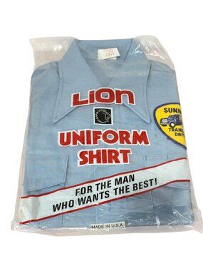 Lion Uniform Shirt SunMark Transport Driver Patch L 1970s NOS